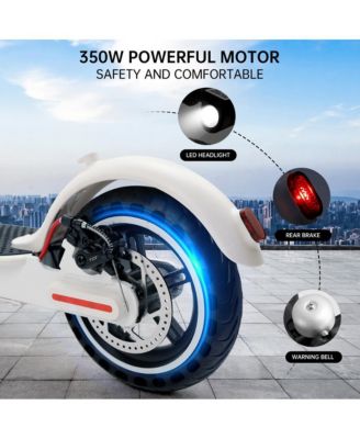 8.5 Inch Foldable Electric Scooter with 350W Motor, 22-Mile Range & Dual Brakes | Colorful LED Lights for a Stylish Night Ride
