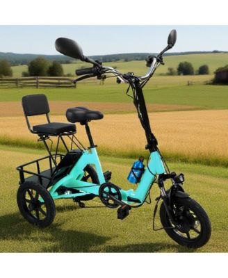 Electric Tricycle for Adults E-Trike with 3-Speed 350W Motor & 28-Mile Range | Compact Foldable Design