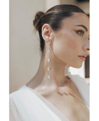 Carmela Bezel Crystal Drop Earrings