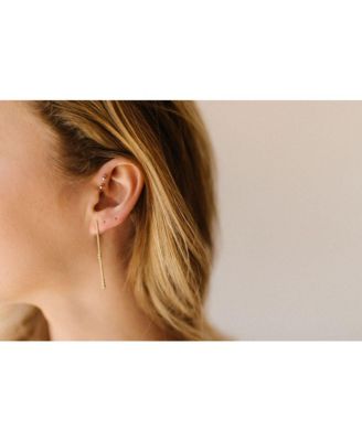 Eternity Pave Linear Drop Earrings