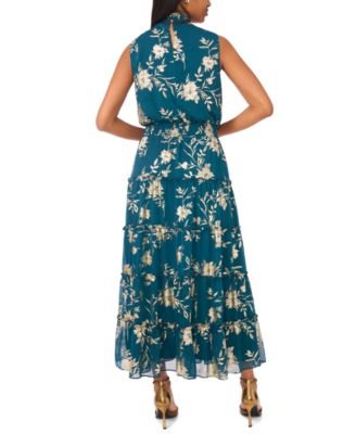 Women's Smocked Waist Sleeveless Maxi Dress
