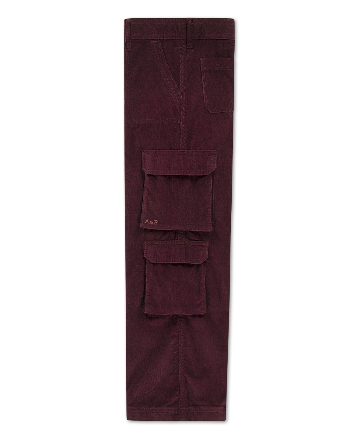 Abercrombie Big Girls Corduroy Wide Leg Cargo Pants In Burgundy