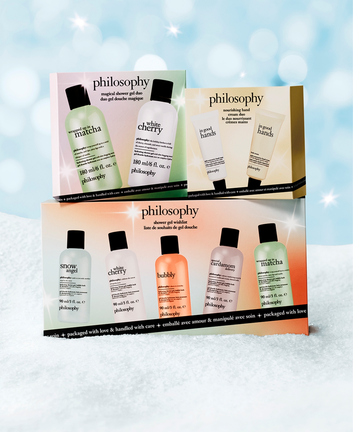 Philosophy Di Lorenzo Serafini 2-pc. White Cherry And Wrapped Up In Matcha Hydrating Shower Gel, Bubble Bath, & Shampoo Set, 6 Oz. In Transparent