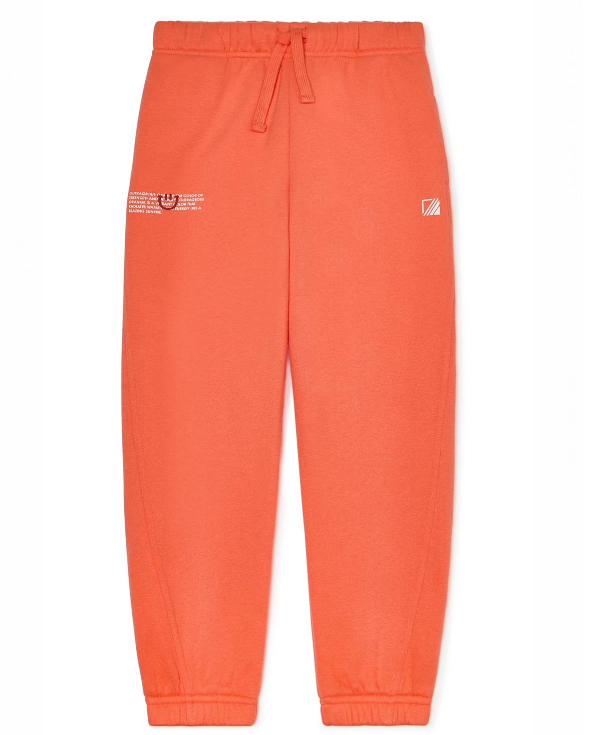 Color Lab Unisex 2t-6x Pull-on Fleece Jogger Pants In Orange