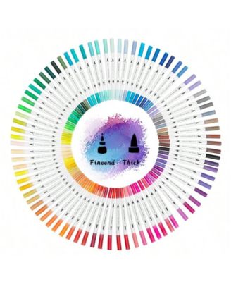 80 Colors Drawing Pens Bulk Dual Brush Fineliners Pens Felt Tip Markers for Art Drawing Sketching Coloring Book