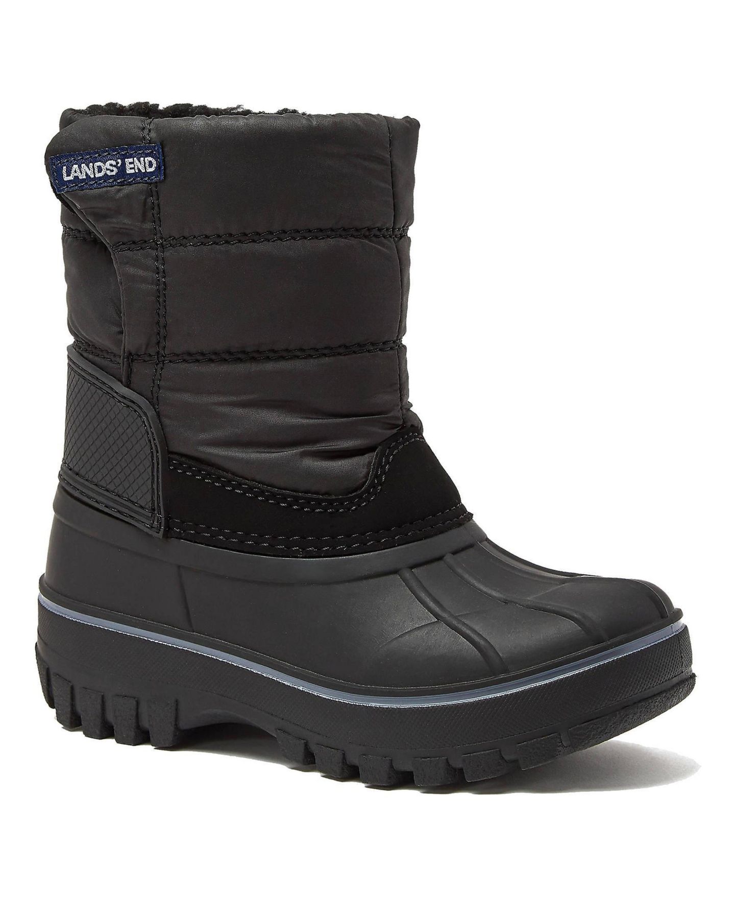 Ботинки Lands' End Frost Insulated Waterproof Snow для девочек, цвет: Чёрный — фото 1