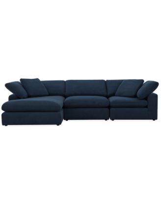 Fog 3-Pc. Fabric Chaise Sectional Sofa Set
