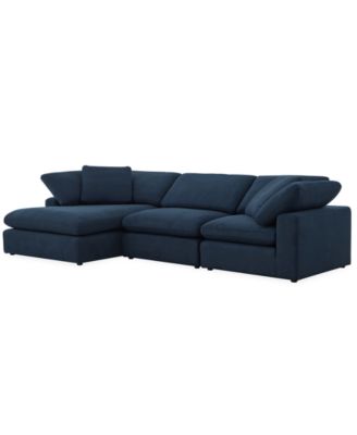 Fog 3-Pc. Fabric Chaise Sectional Sofa Set
