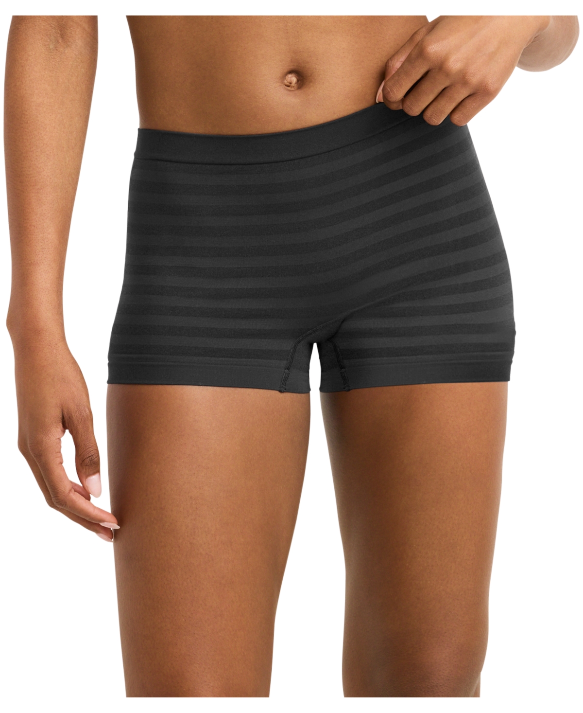 Jockey Seamfree 3-pack Full Coverage Boy Shorts In Black