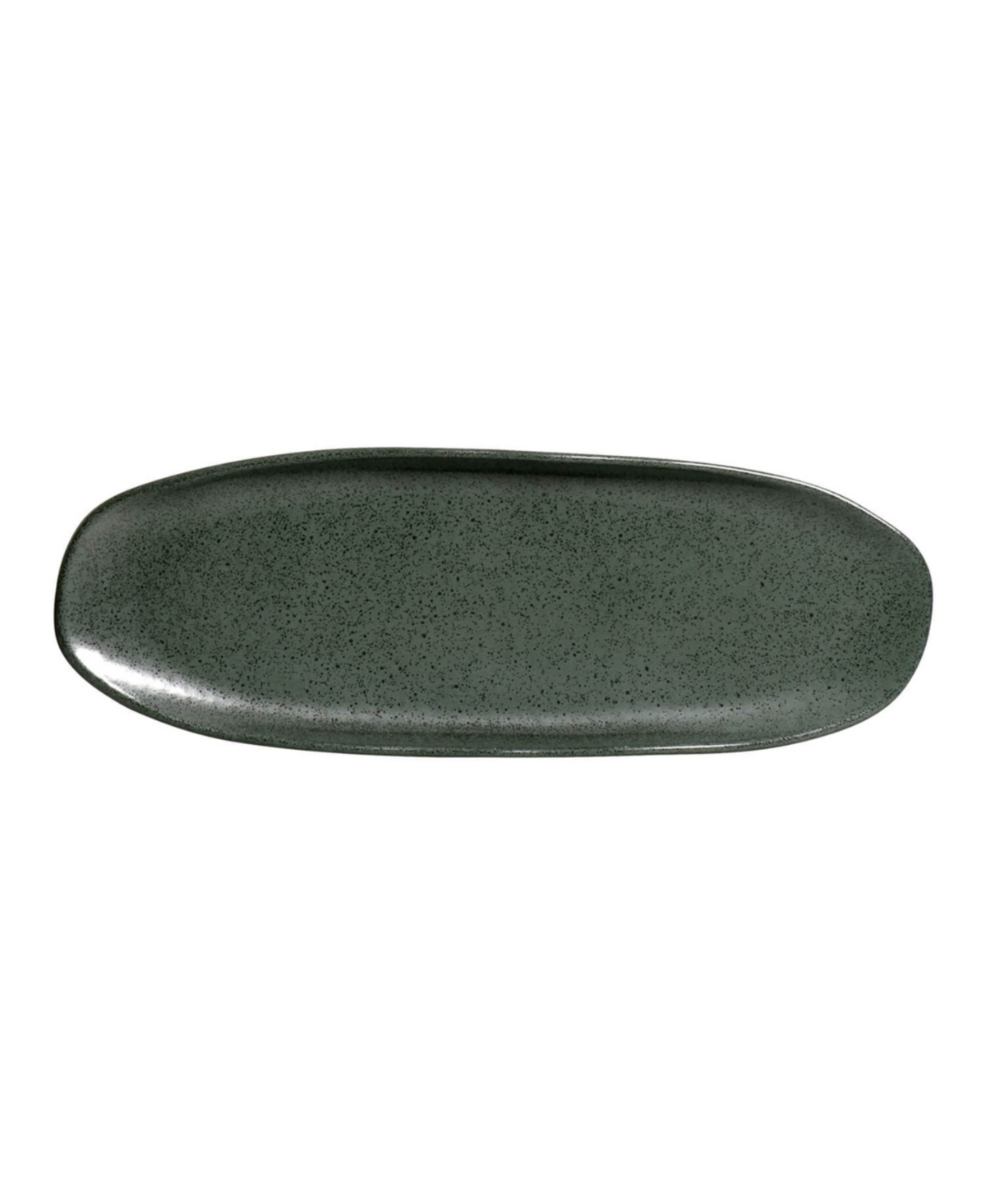 Porto Brasil 14.17" Stoneware Large Shallow Oval Platters, Set Of 4 In Green