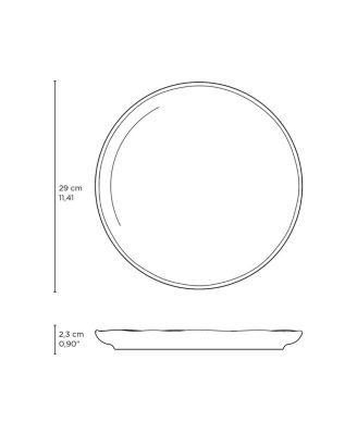 Stoneware Buffet Dinner Plates, Set of 6