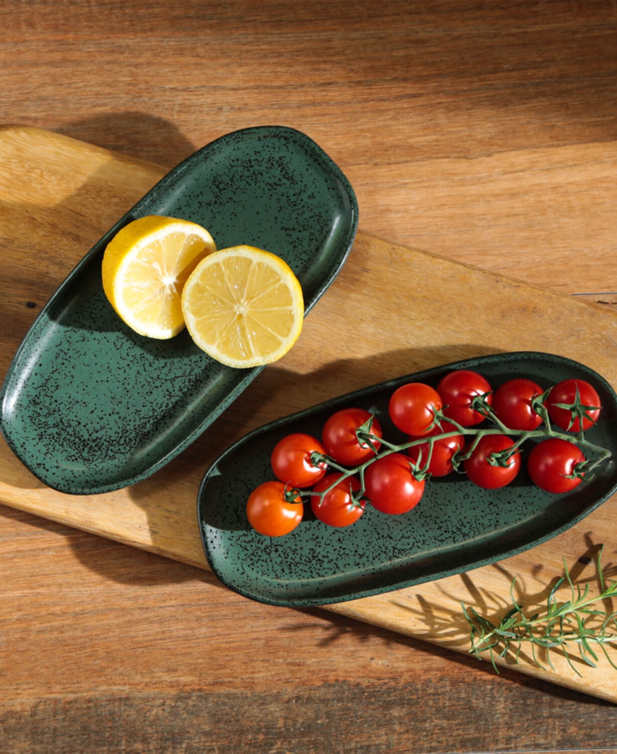 Porto Brasil Medium Shallow 9" Oval Platters, Set Of 4 In Green