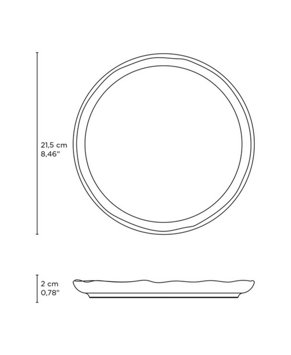 Porto Brasil Stoneware Dessert Plates, Set Of 6 In Neutral