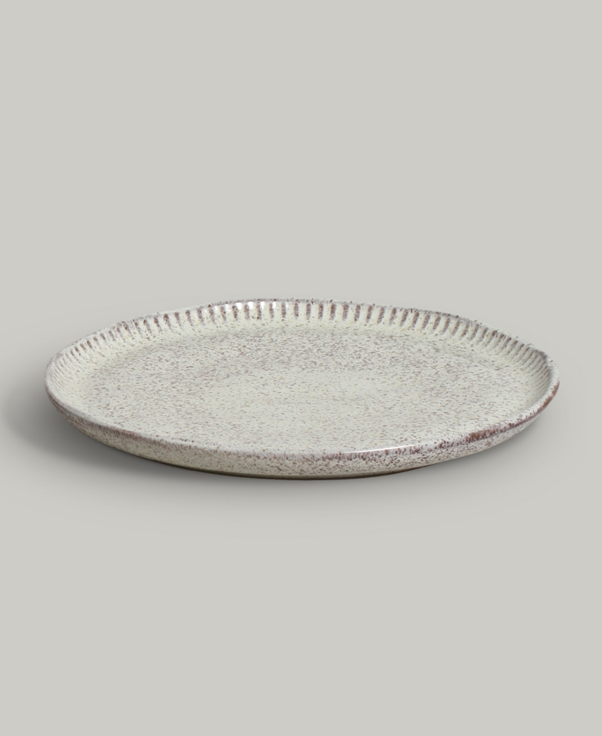 Porto Brasil Stoneware Linhas Dessert Plates, Set Of 6 In Gray