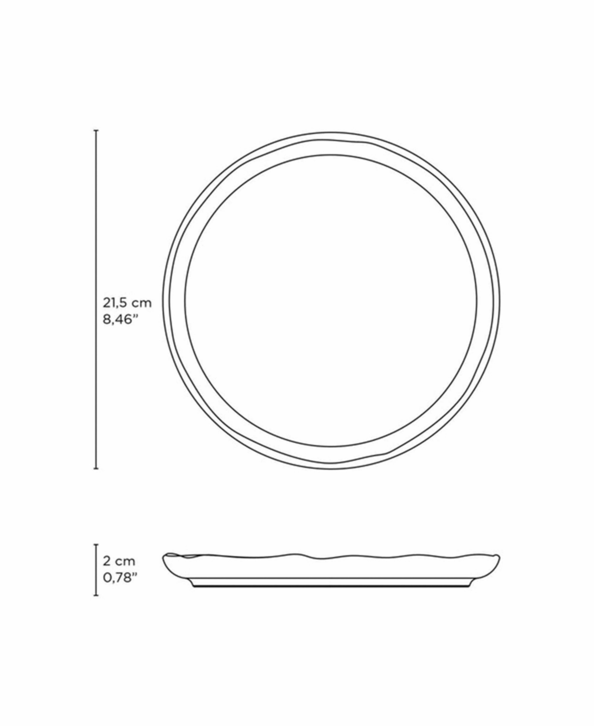 Porto Brasil Stoneware Dessert Plates, Set Of 6 In Gray