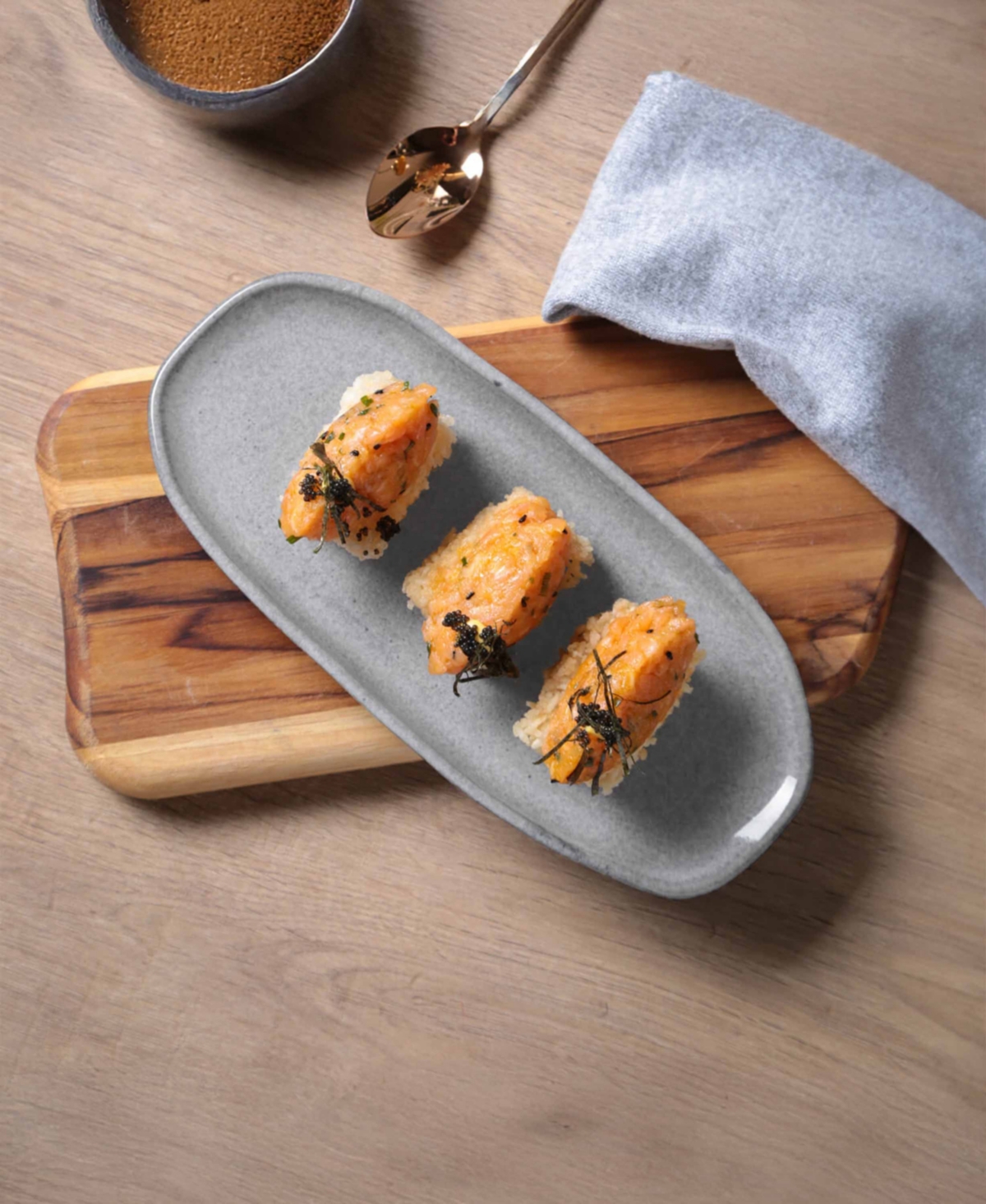 Porto Brasil Medium Shallow 9" Oval Platters, Set Of 4 In Gray