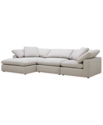 Fog 3-Pc. Fabric Chaise Sectional Sofa Set