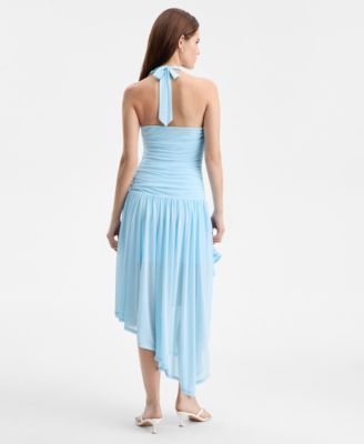 Women's Ruched Halter-Neck Dress