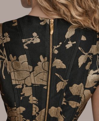 Women's Jacquard Fit and Flare Dress