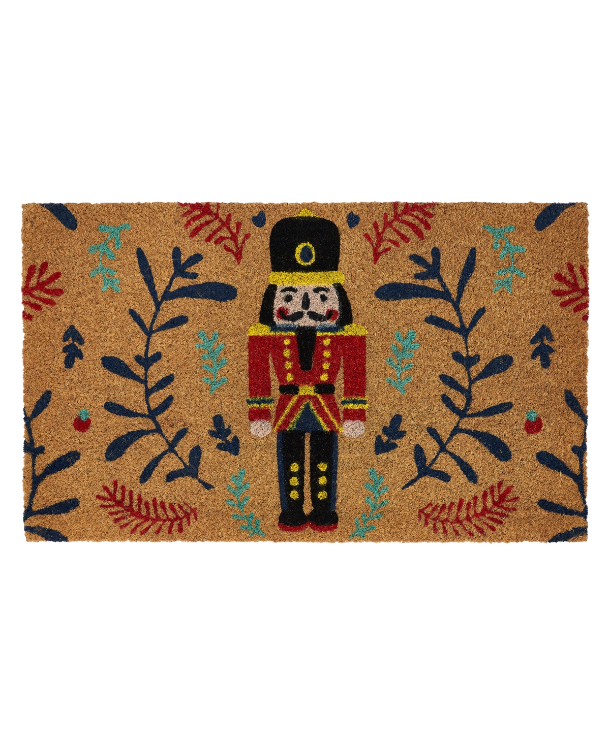 Vcny Home Nutcracker Holiday Outdoor Coir Doormat, 18" X 30" In Multi