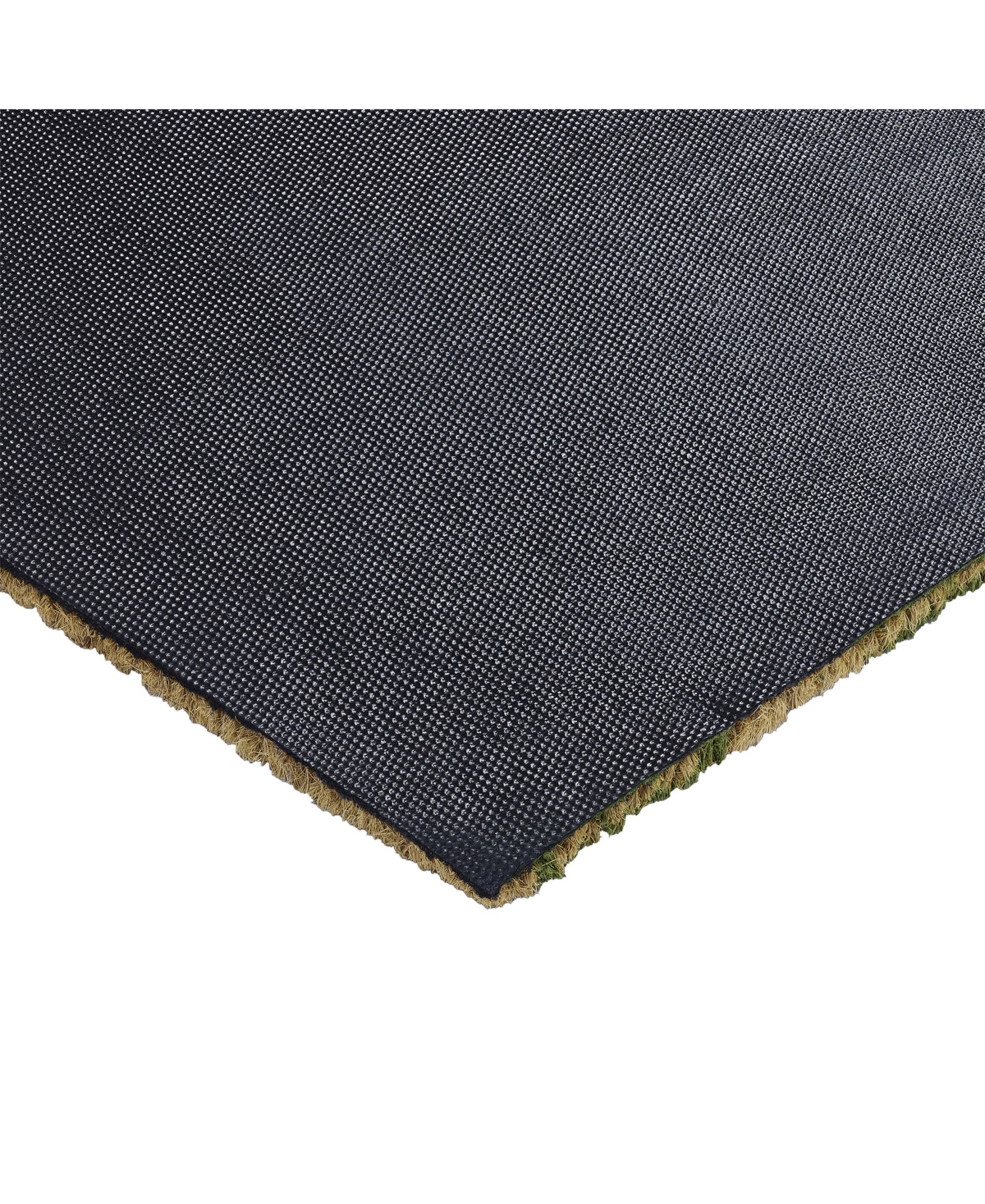 Vcny Home Welcome Stripe Coir Outdoor Doormat, 18" X 30" In Green