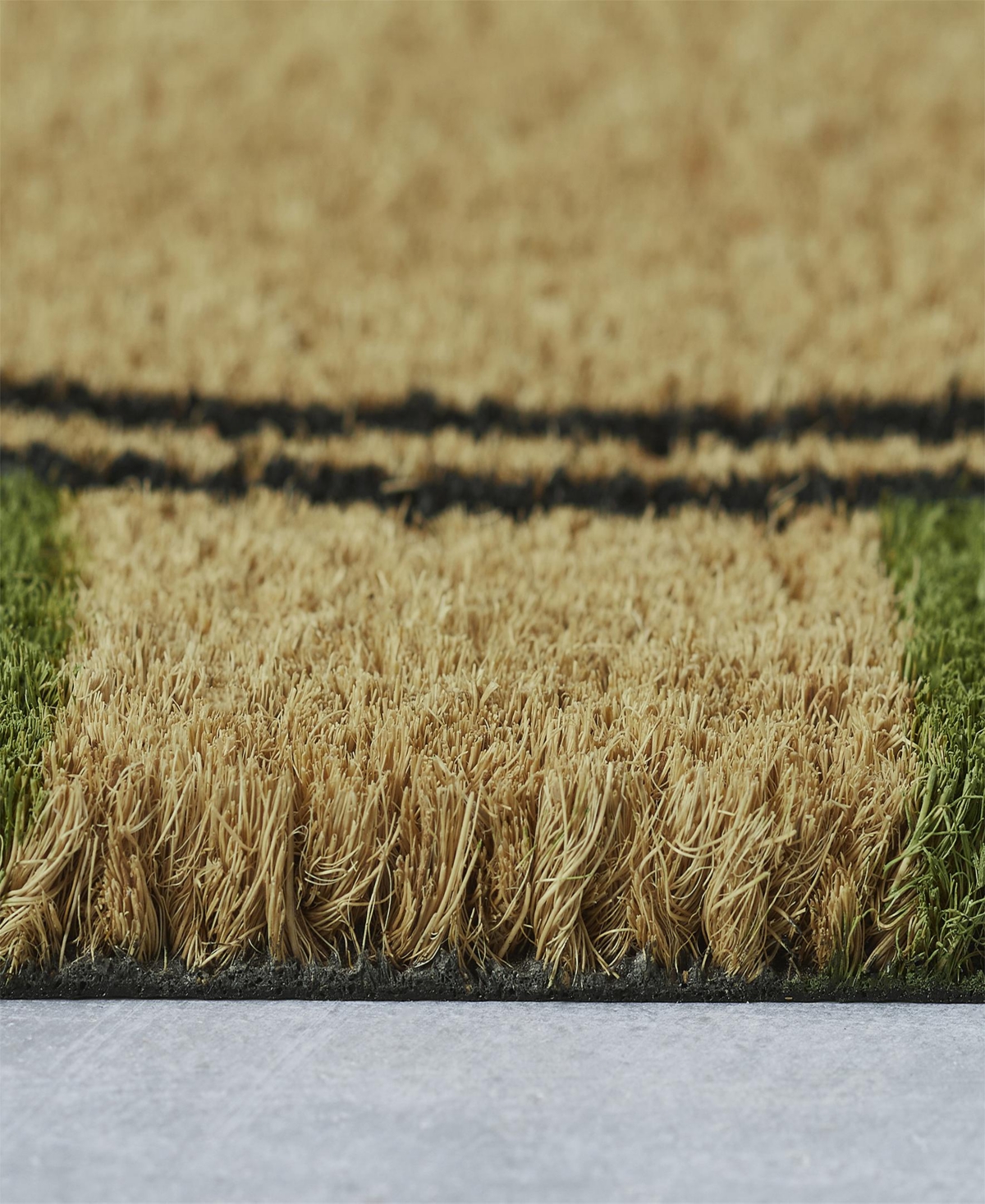 Vcny Home Welcome Stripe Coir Outdoor Doormat, 18" X 30" In Green