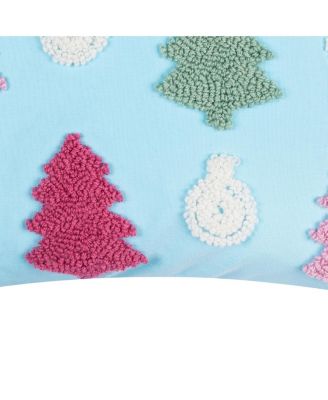 Trees Hooked Throw Pillow, 18" x 18"