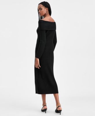 Women's Off-The-Shoulder Sweater Dress, Macy's Exclusive