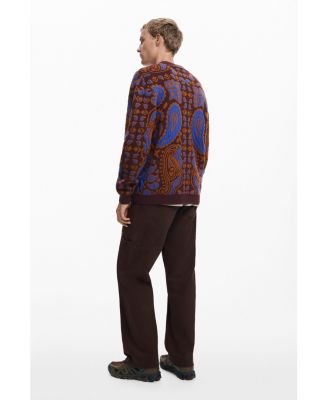 Men's Paisley cardigan sweater
