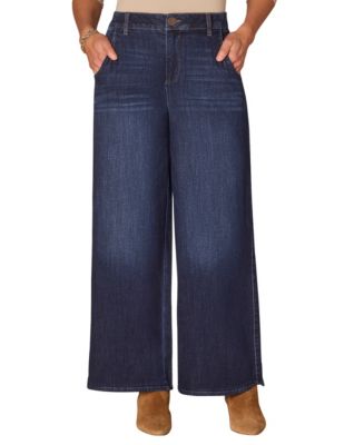 【美品】Oblada 23SS Officers Denim Pants 24 Democracy Women's “Ab” Solution Skyrise Tulip-Hem Wide-Leg Jeans