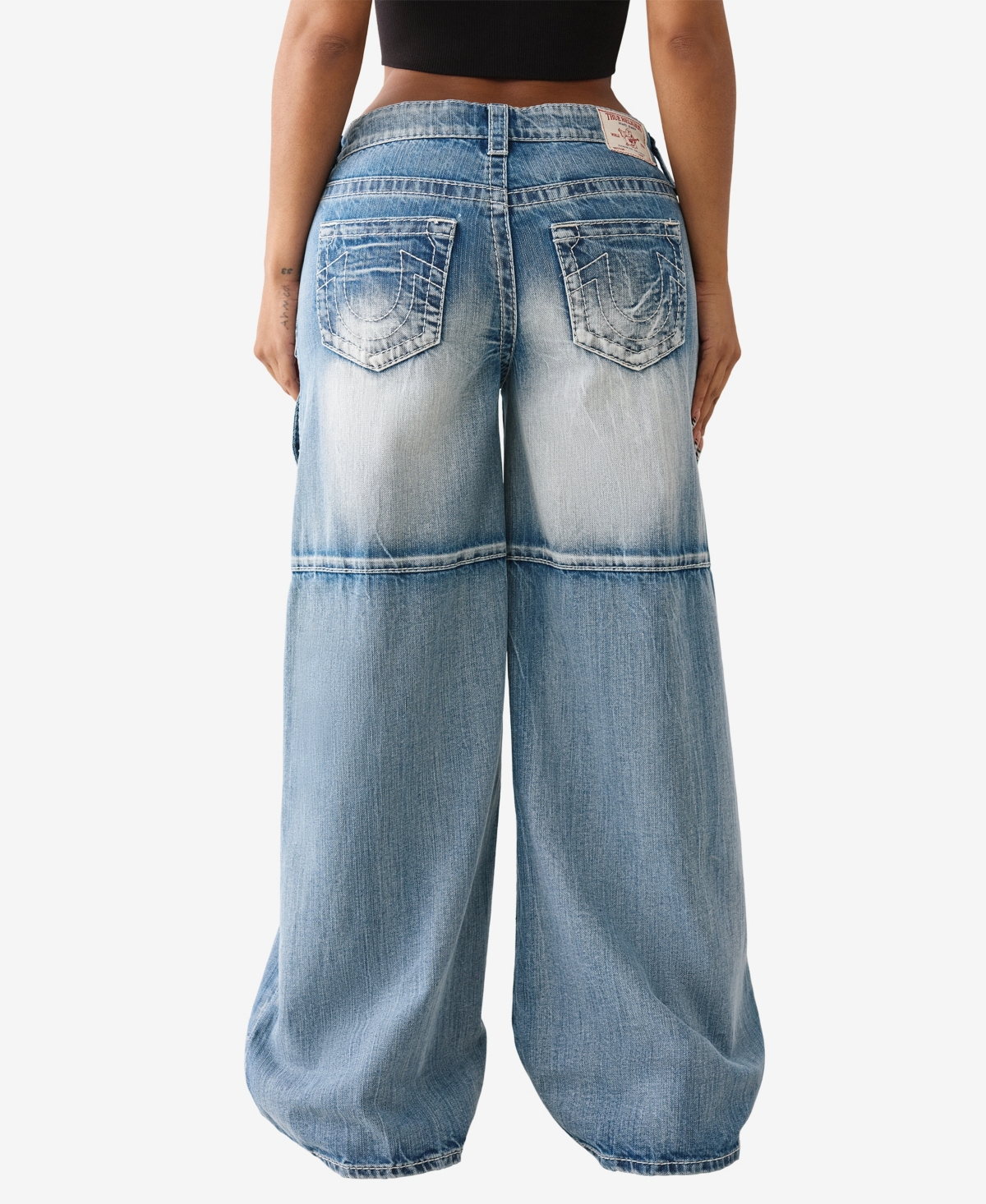 True Religion Women's Jessie Super Baggy Big Jeans In Blue