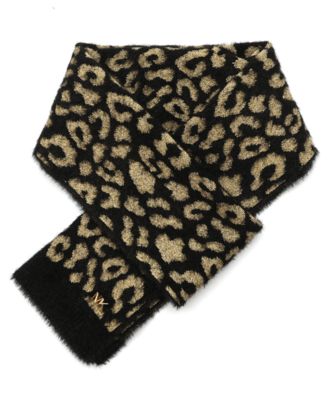 Women's Leopard Metallic Shimmer Scarf