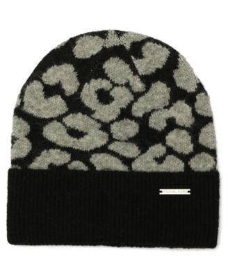 Women's Leopard Crown Cuff Beanie