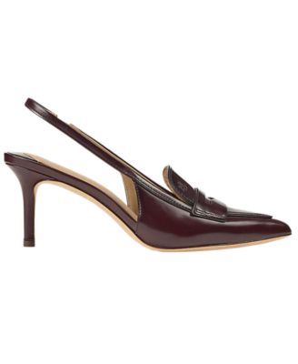 Women's Khloe Leather Slingback Loafer Pumps