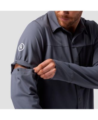 Men's Tahoe Woven Convertible Snap-Up Shirt Performance Shirts Long Sleeve