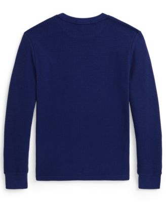 Boys 8-20 Waffle-Knit Cotton Long-Sleeve T-Shirt