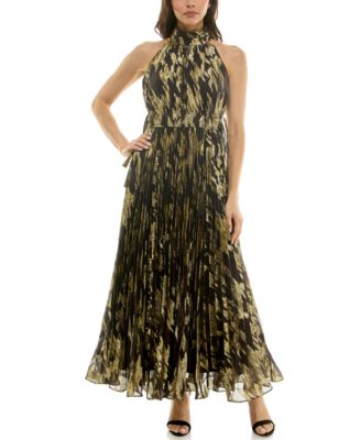 strapless open back dress Cream Floral Pleated Maternity Midi Dress – PinkBlush main image 1