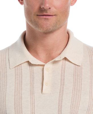 Men's Long-Sleeve Sweater Polo Shirt