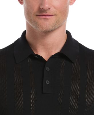 Men's Long-Sleeve Sweater Polo Shirt