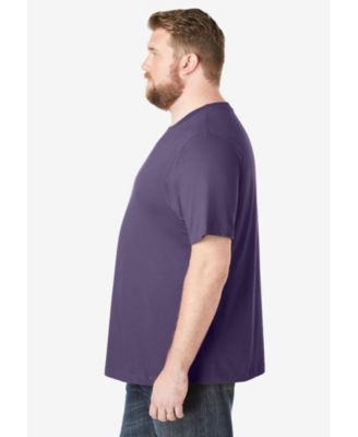 Men's Big and Tall Shrink-Less Lightweight Crewneck T-Shirt