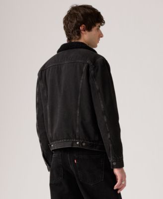 Men's Regular Fit Sherpa Denim Trucker Jacket