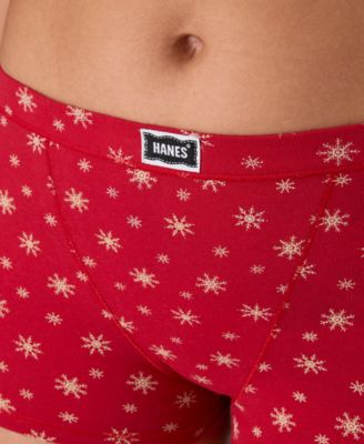 Women's 4-Piece Boxer Brief Underwear Assorted Bonus Pack