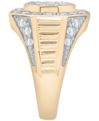 Men's Diamond (1 ct. t.w.) Ring in 14k Gold Plated Sterling Silver