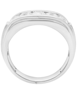 Men's Diamond (1 ct. t.w.) Five-Stone Band Ring in 10k Two-Tone Gold