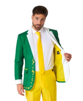 Men's Costume - Official Elf Christmas Halloween Outfit Set - Green - Yellow