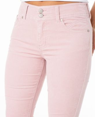 Juniors' Corduroy Double-Button Bootcut Pants