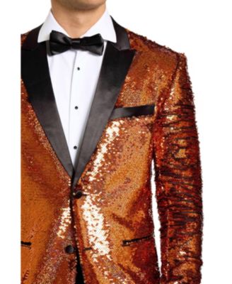 Men's Christmas Tuxedo - Velvet X- Mas Holiday Outfit - Slim Fit - Includes Blazer, Pants and Bow Tie