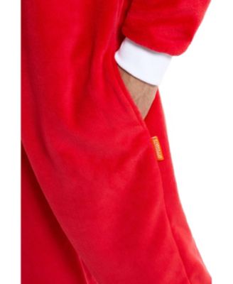 Men's Official Knuckles Union Suit - Sonic the Hedgehog Body Suit for Adults - Red