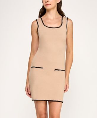 Juniors' 2-Piece Sleeveless Sweater Dress