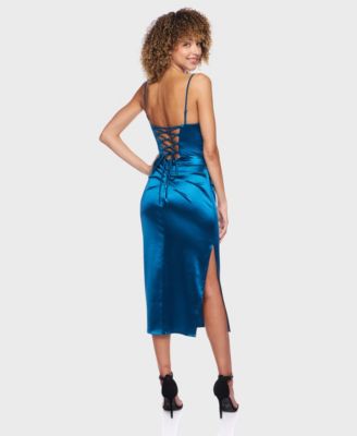 Juniors' Strapped Cowl Neck Dress